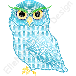 Owl dot painting